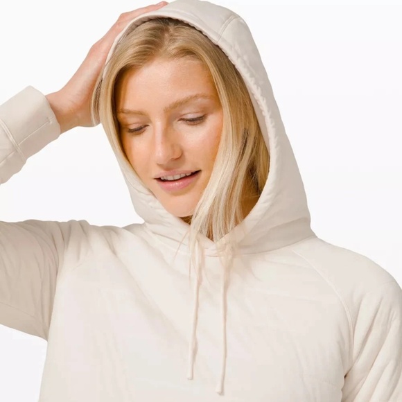 Lululemon Dynamic Movement Hoodie ivory 8 puffer pull on - Picture 7 of 7